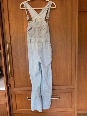 Vintage Engineer Stripe Overalls Women's Denim